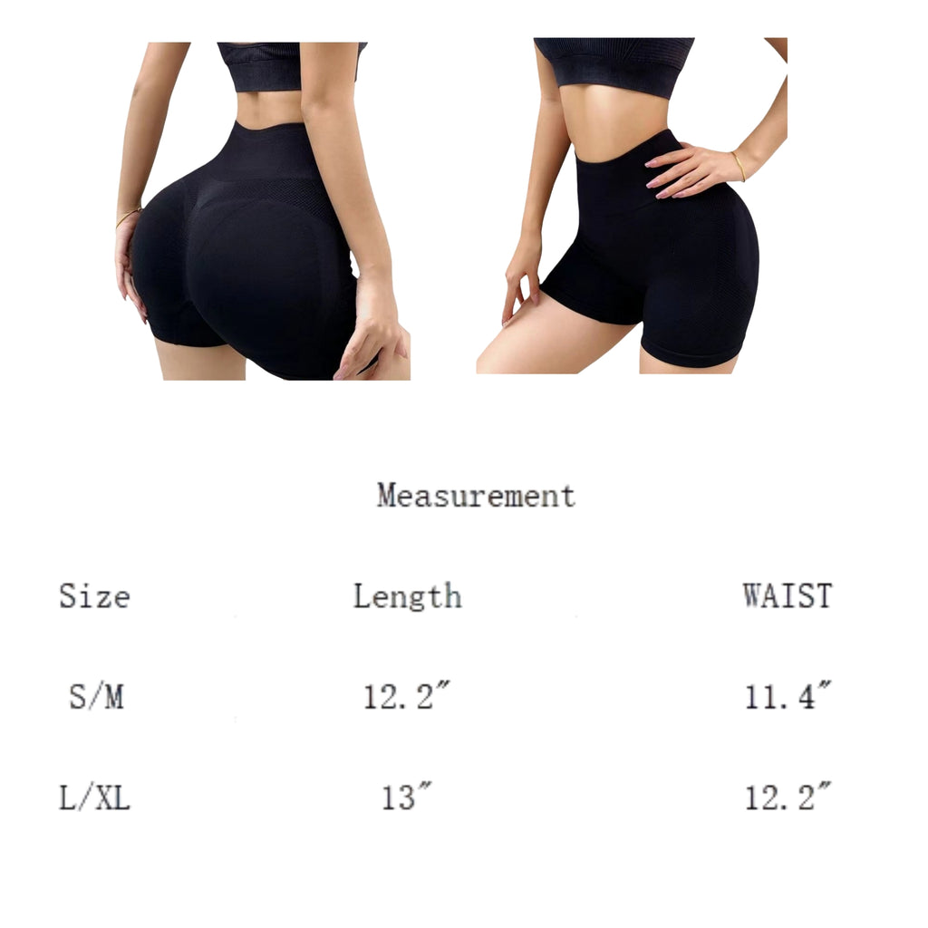 Women's High Waisted Push Up Athletic Shorts