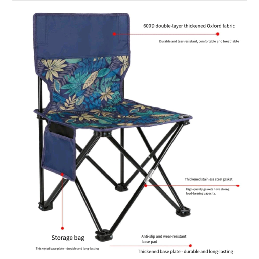 600D Oxford Fabric Folding Camping Chair With Backrest