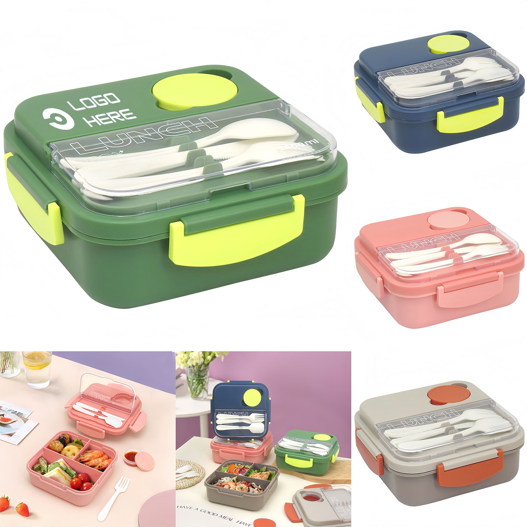 Sealed Lunch Box With Cutlery