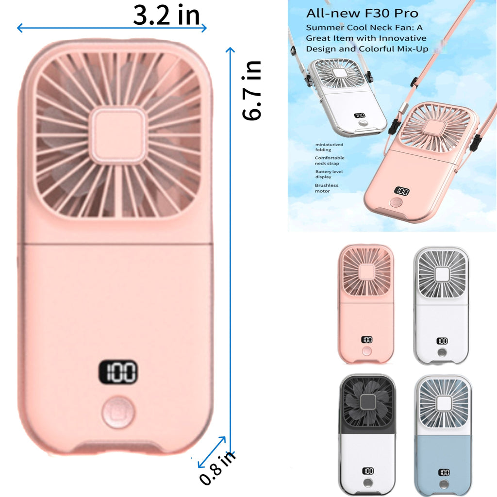 Neck Hanging Foldable Power Bank Fan