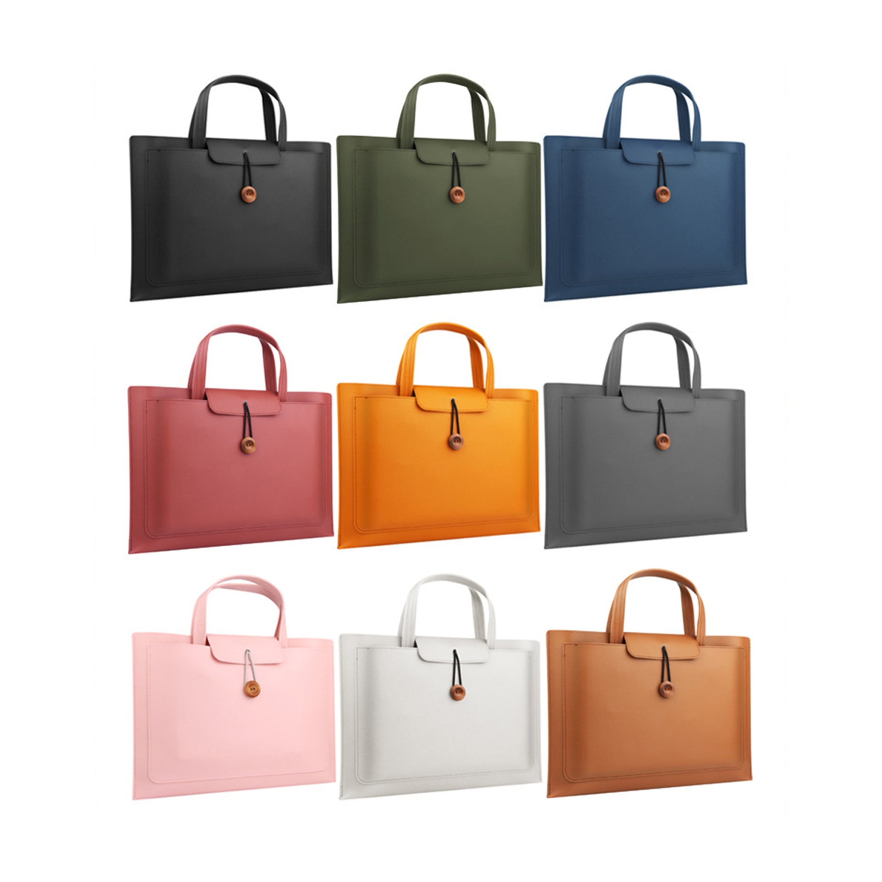 PU Leather Laptap Tote Bag
