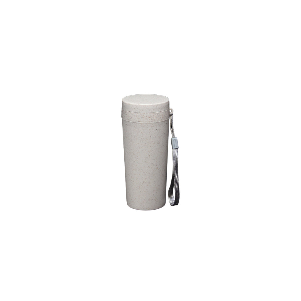 Solid-Color Wheat Straw Double-Layer Water Cup