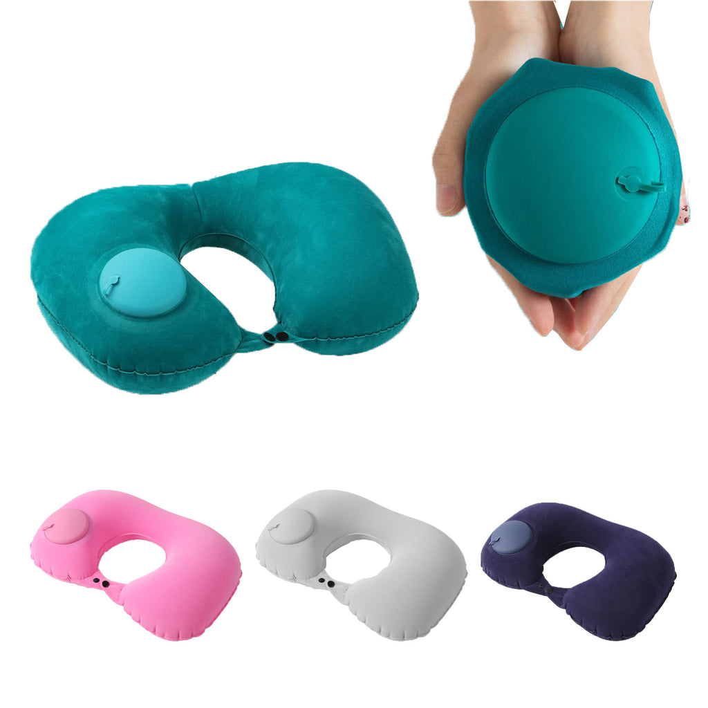 Quick Inflate /Deflate Neck Pillow For Travel