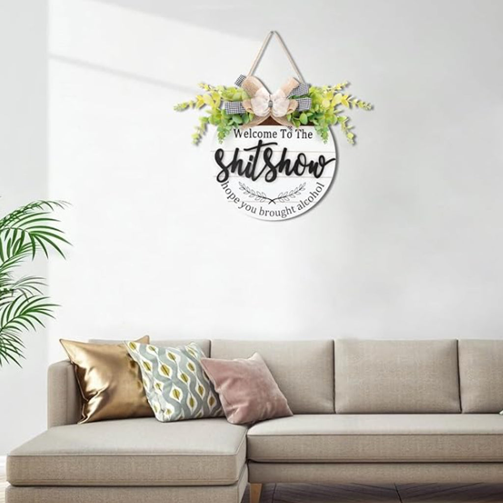 Funny Welcome Wall Hanging Sign Plaque