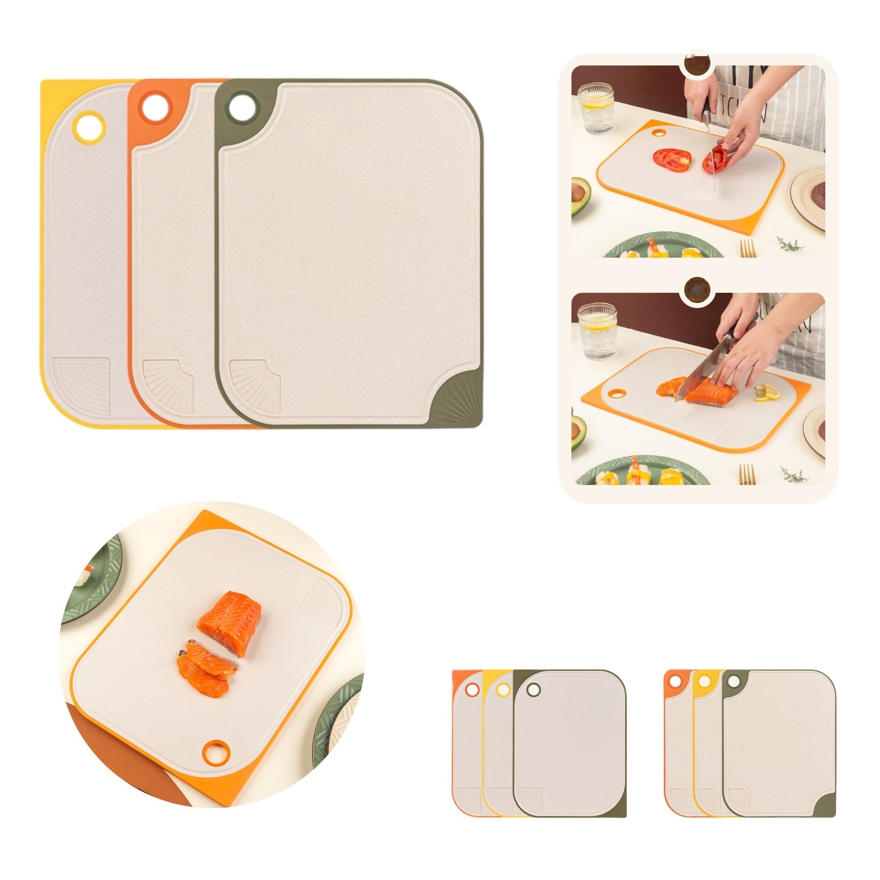 Double-sided Cutting Board Made Of Wheat Straw