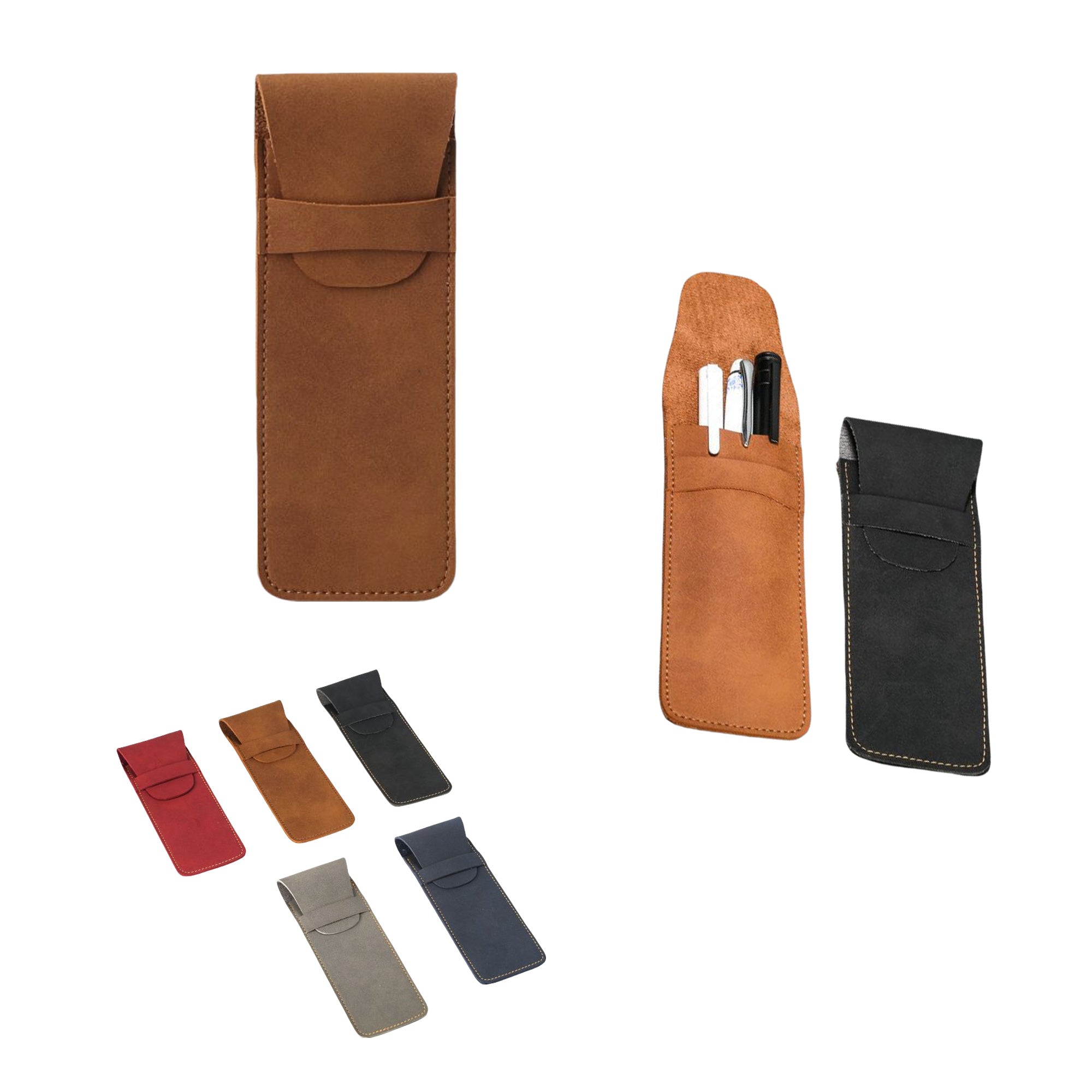 Premium Business 2-Pack Leatherette Pen Case