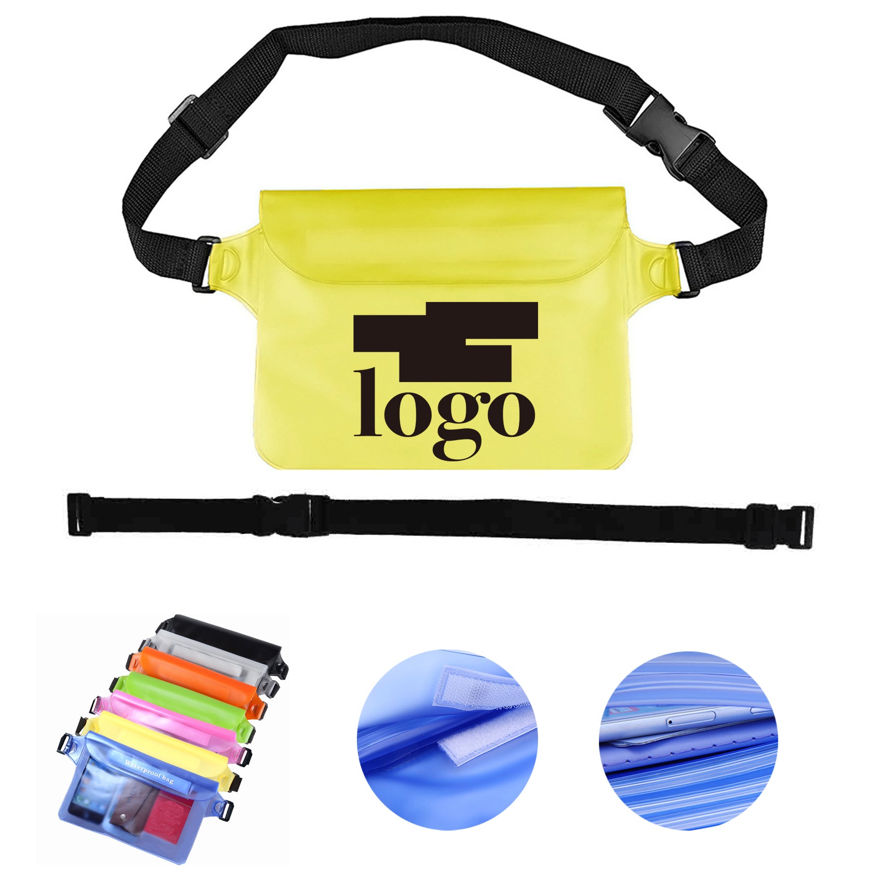 Sealed Zipper Beach Swimming Waterproof Waist Bag