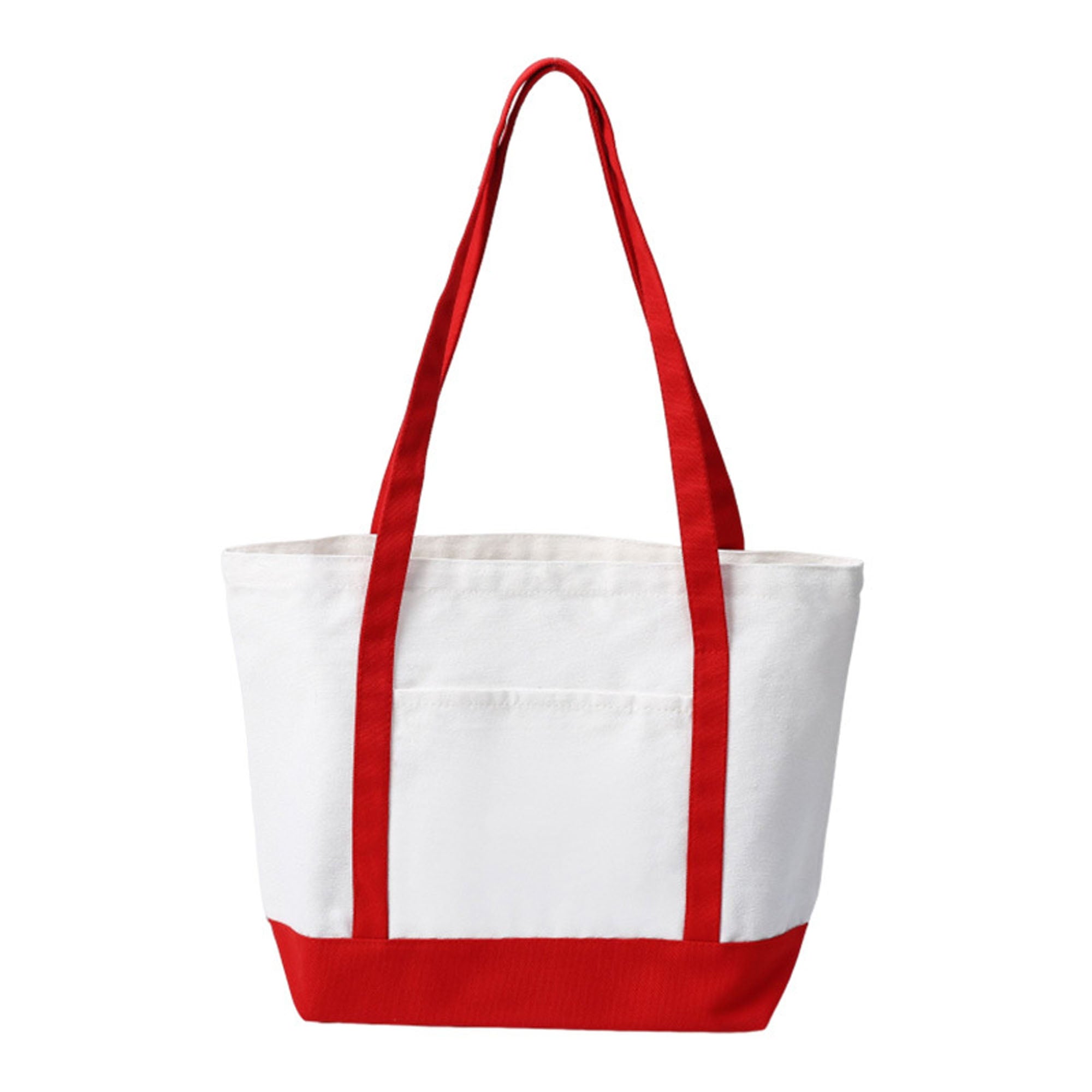 Cotton Canvas Boat Tote Bags Front Pocket
