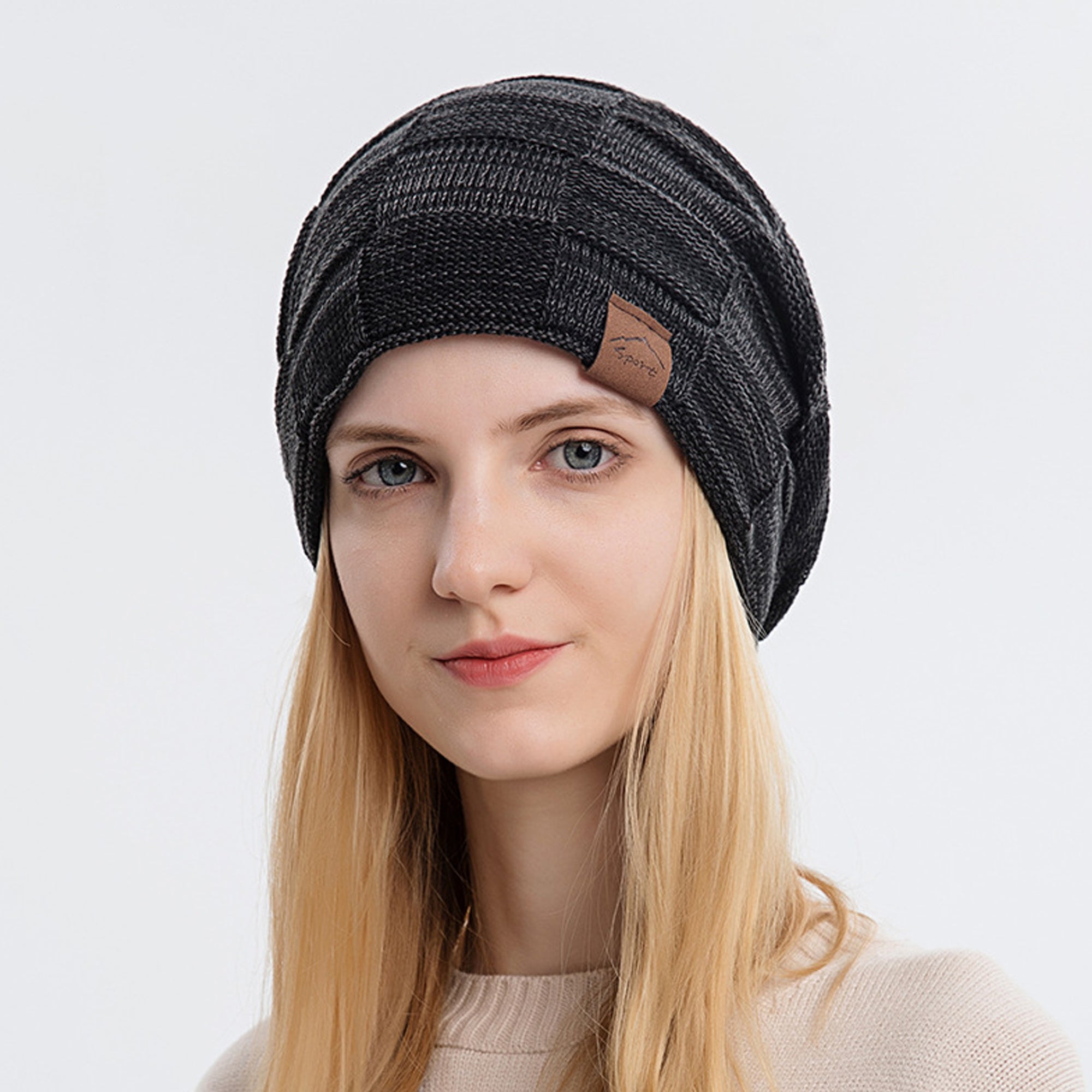 Lined Knit Warm Thick Skully Stocking Binie Hat