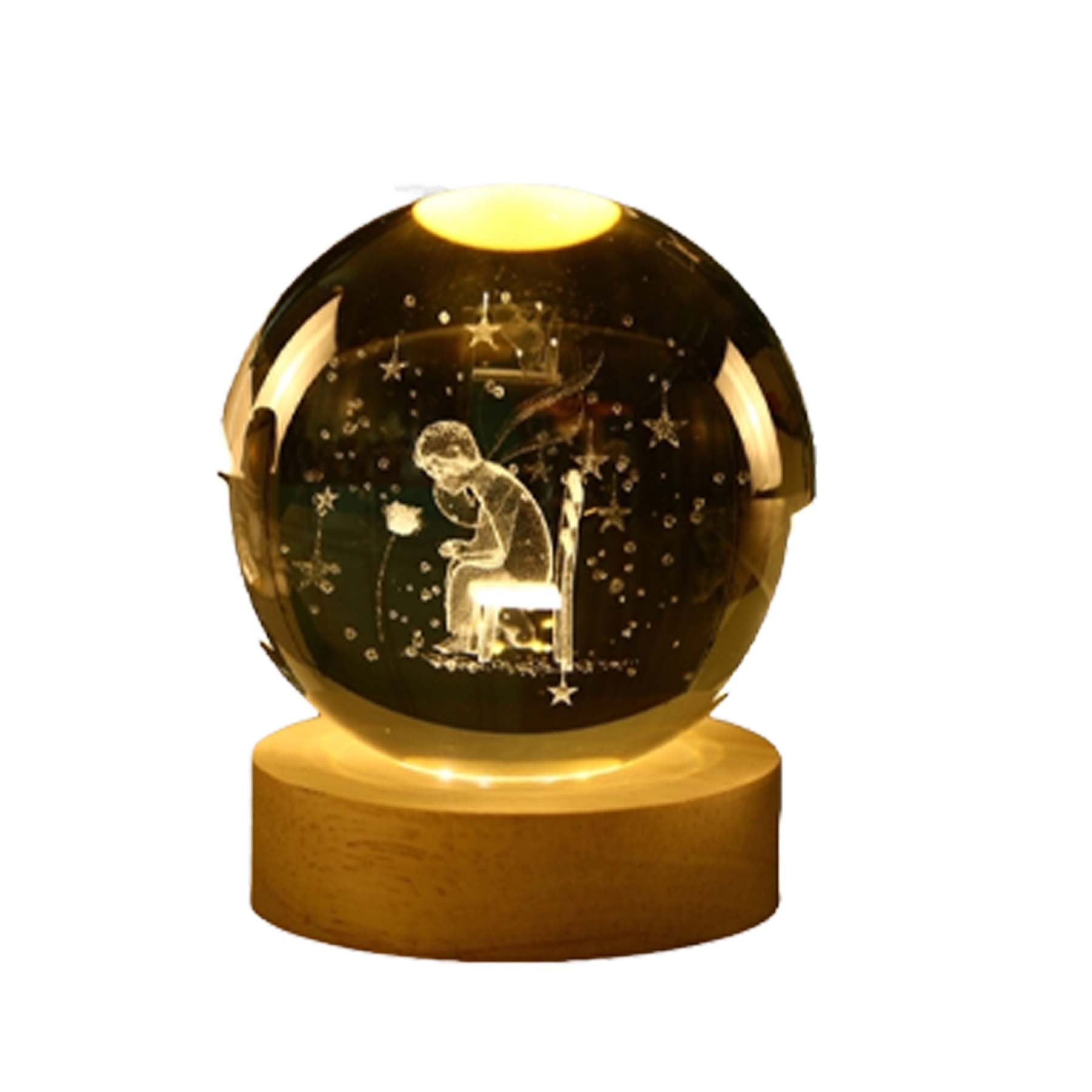 Christmas Decorative Crystal Ball With Base