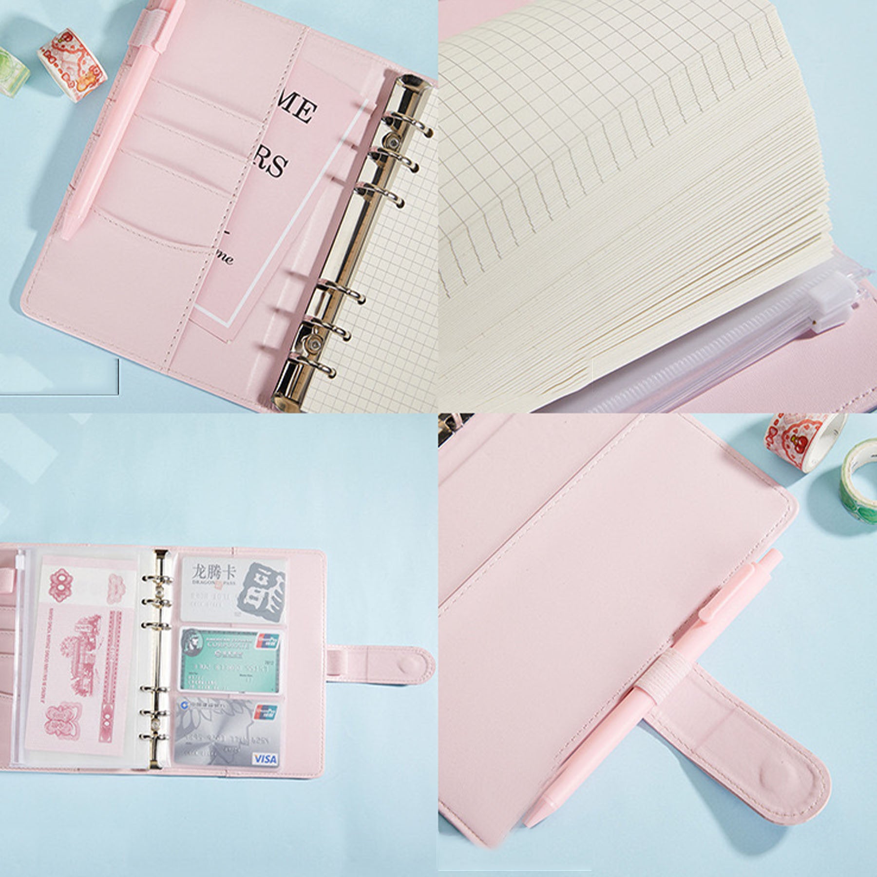 Deluxe Macaron A5 Ring Binder Notebook