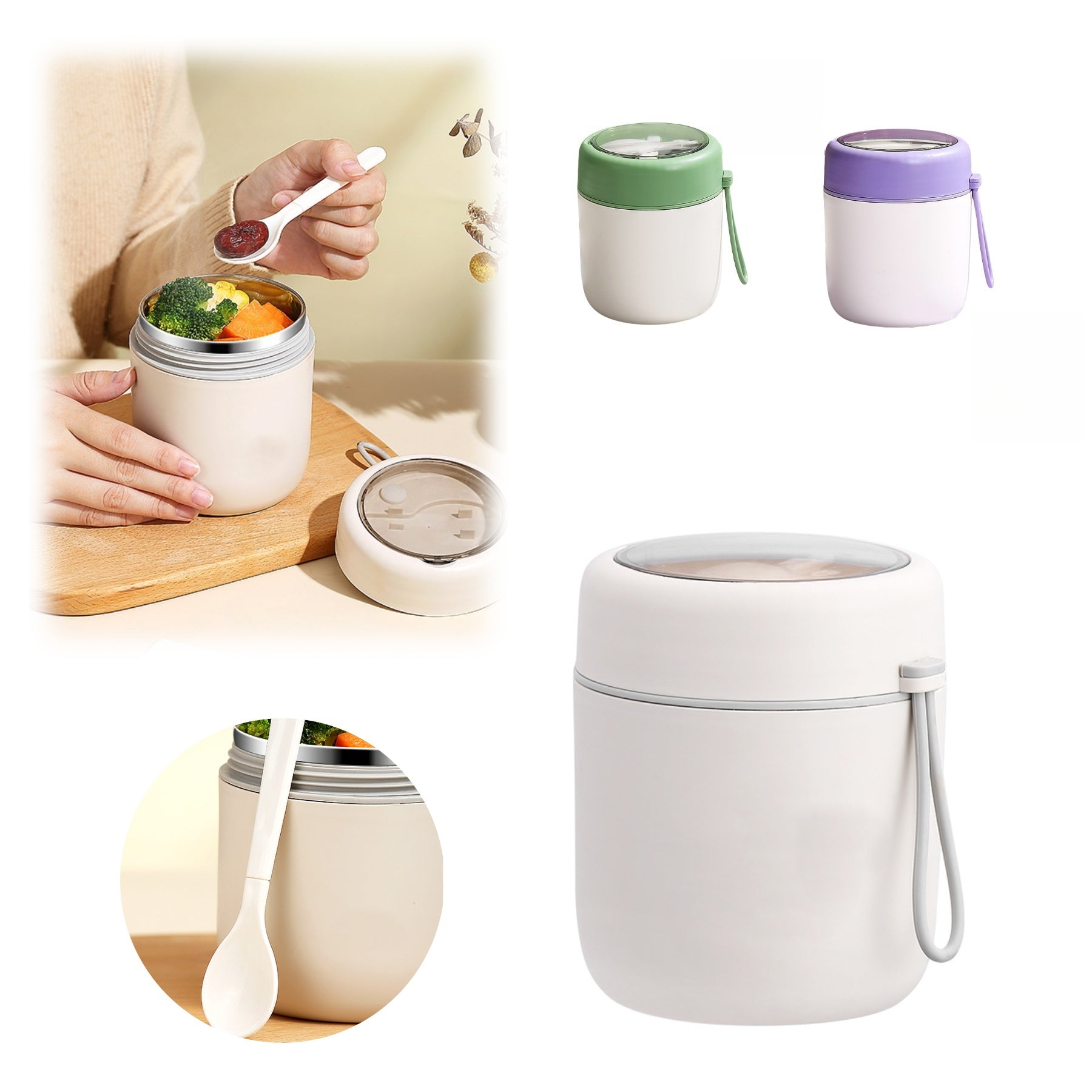 Insulated Cup With A Spoon