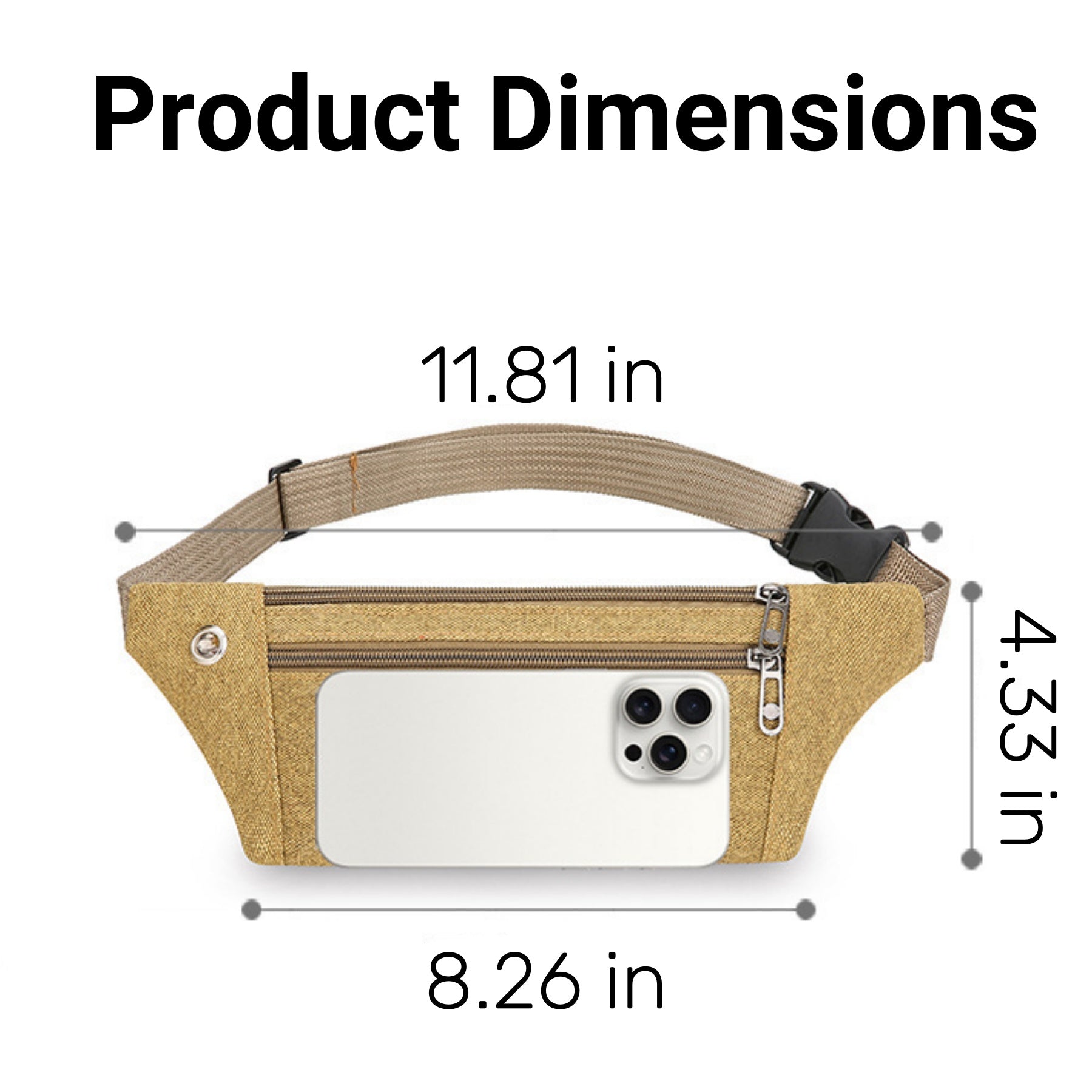 Large - capacity Canvas Fanny Pack