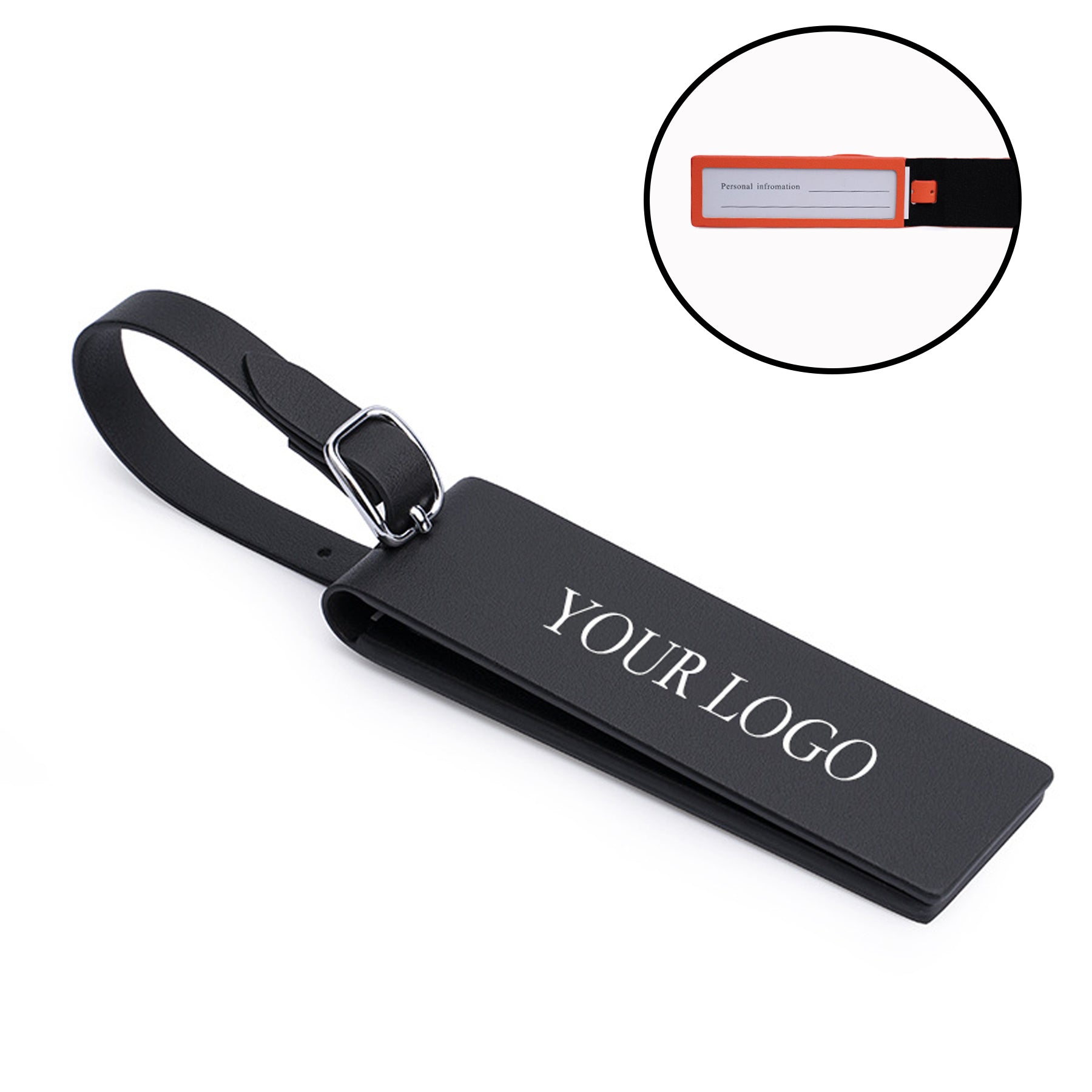 PU Leather Magnetic Luggage Tag
