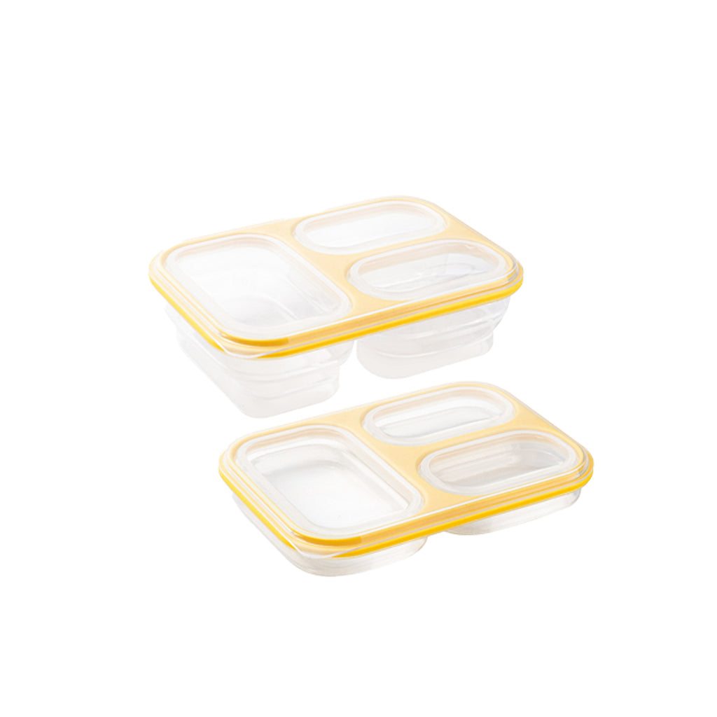 Silicone Collapsible Compartmental Lunch Box