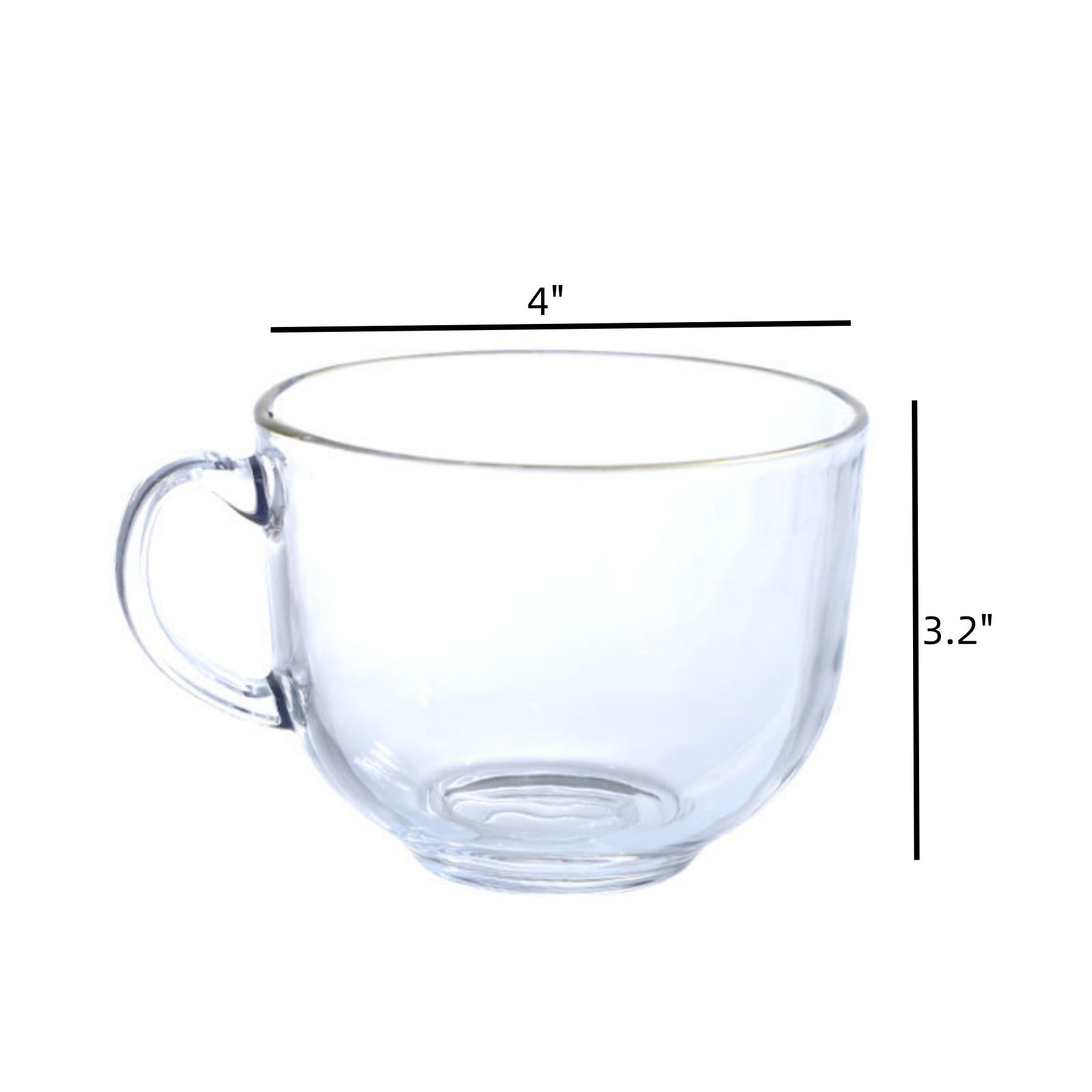 Clear Glass Coffee Milk Cups