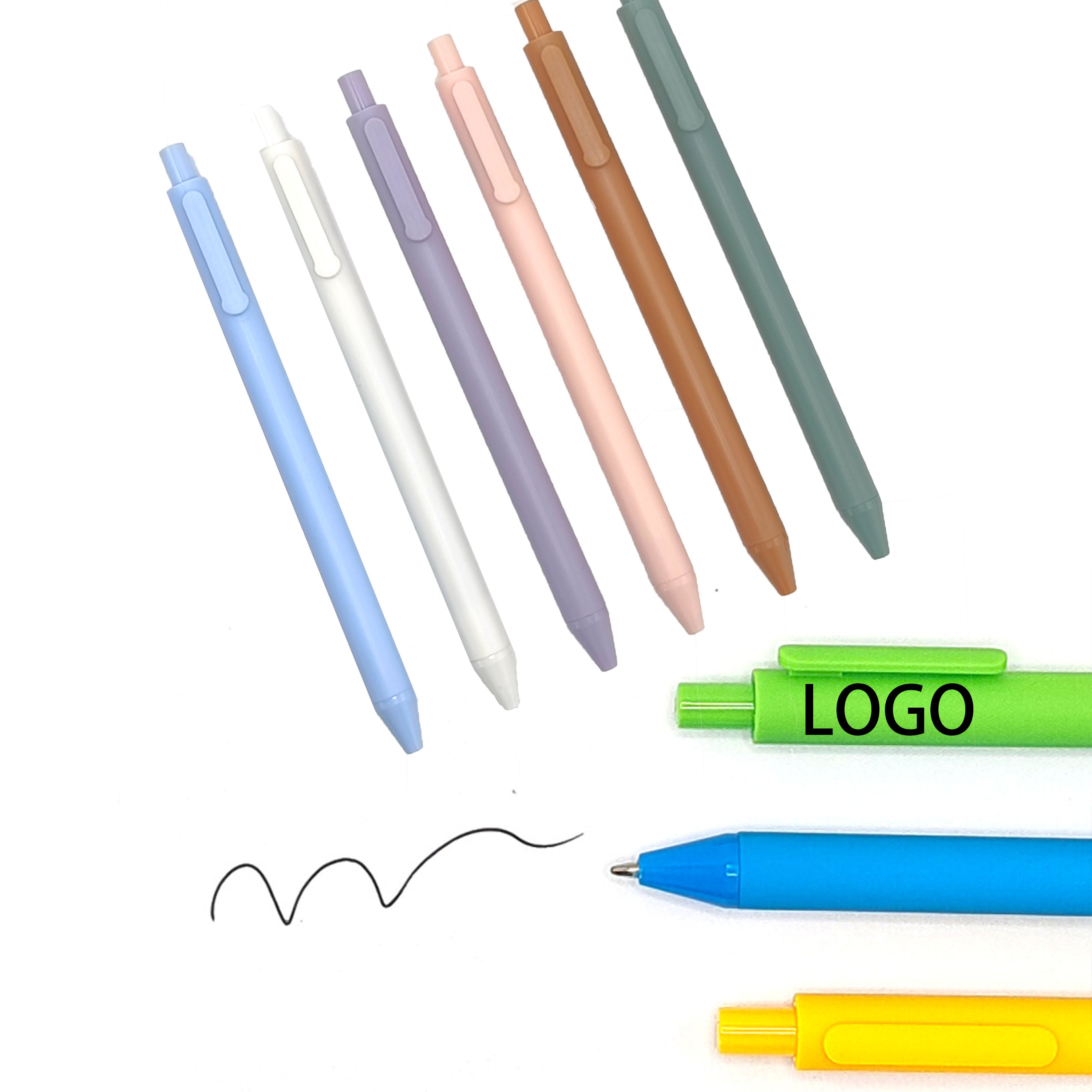 Promotional Gift Macaroon Color Push Action Neutral Pen