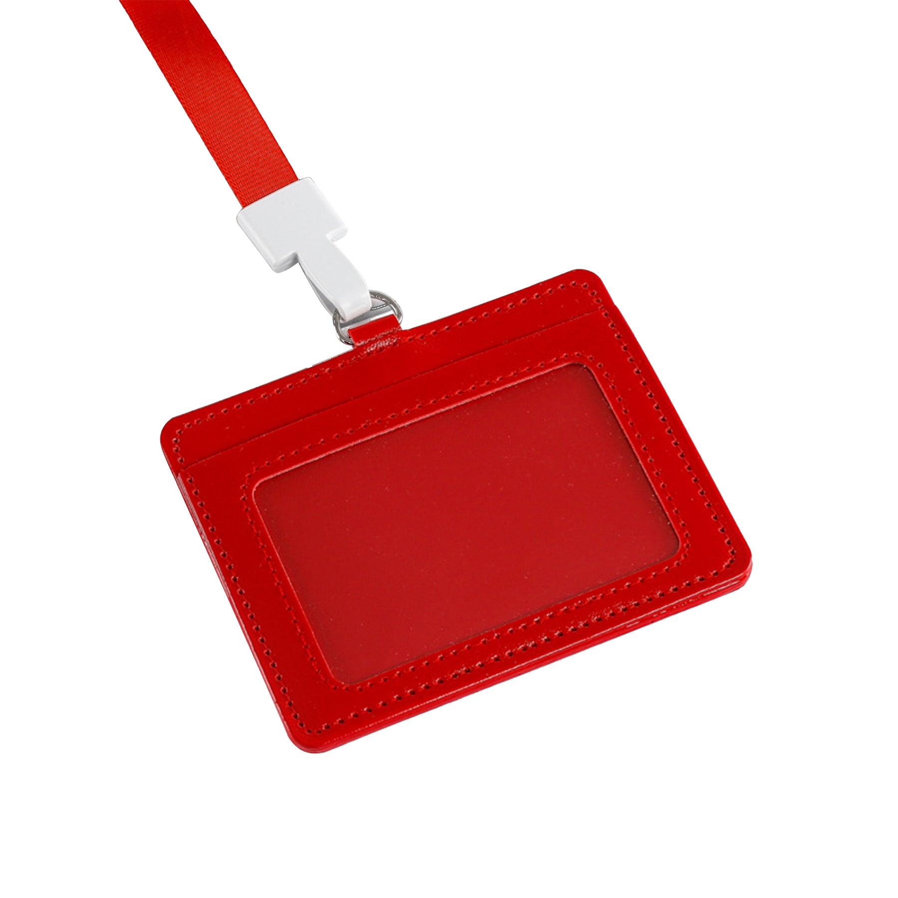 Horizontal Dual Side PU Leather Card Holder