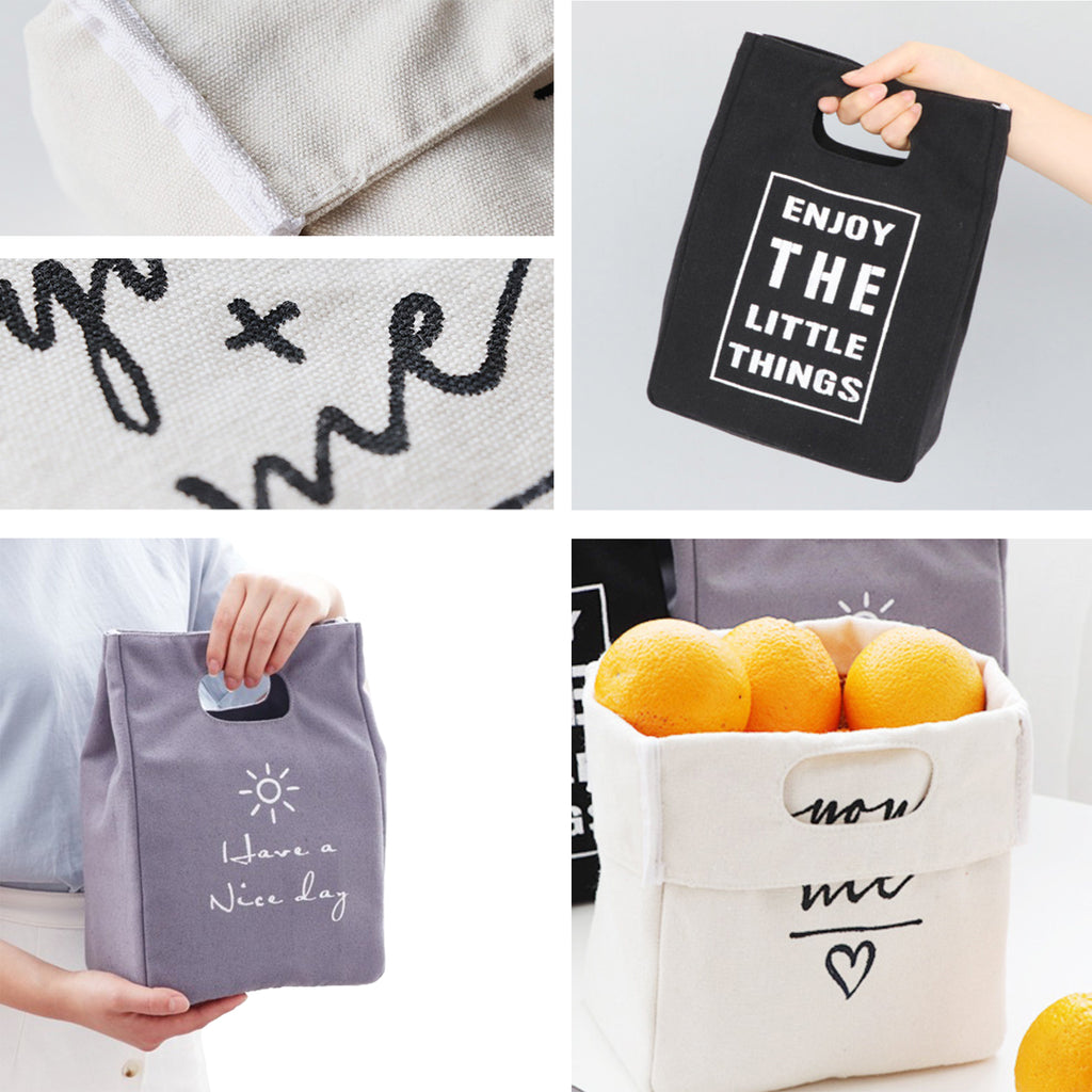 Nordic Style Canvas Bento Bag