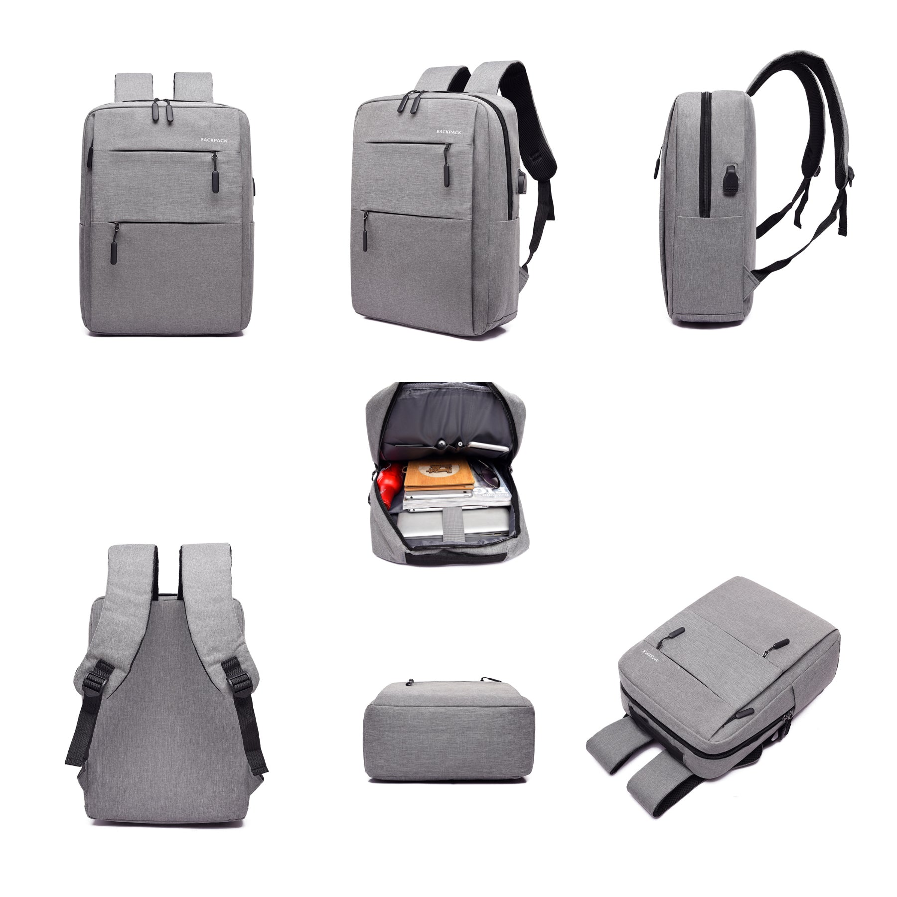Customizable Laptop Backpack Luggage With USB Port