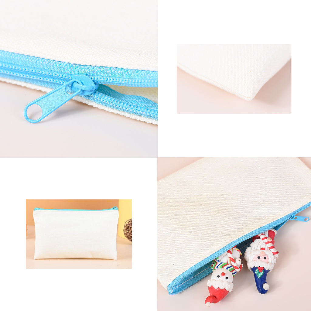 Zipper Blank Canvas Bag Pencil Pouch