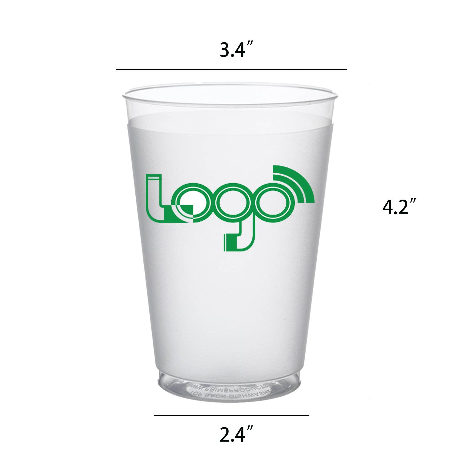 16 Oz. Flex Frosted Stadium Cup W/ Flexible Plastic