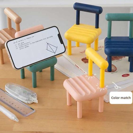 Wholesale Price Cute Mini Chair Phone Stand Holder Multi-Angle Desktop Universal Candy Color Mobile