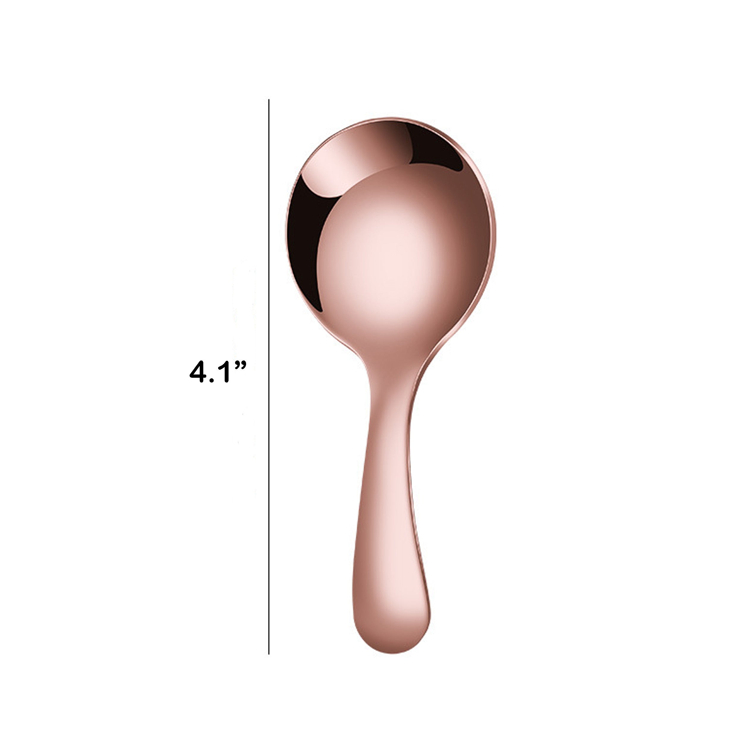 Stainless Steel Short Handle Round Spoon