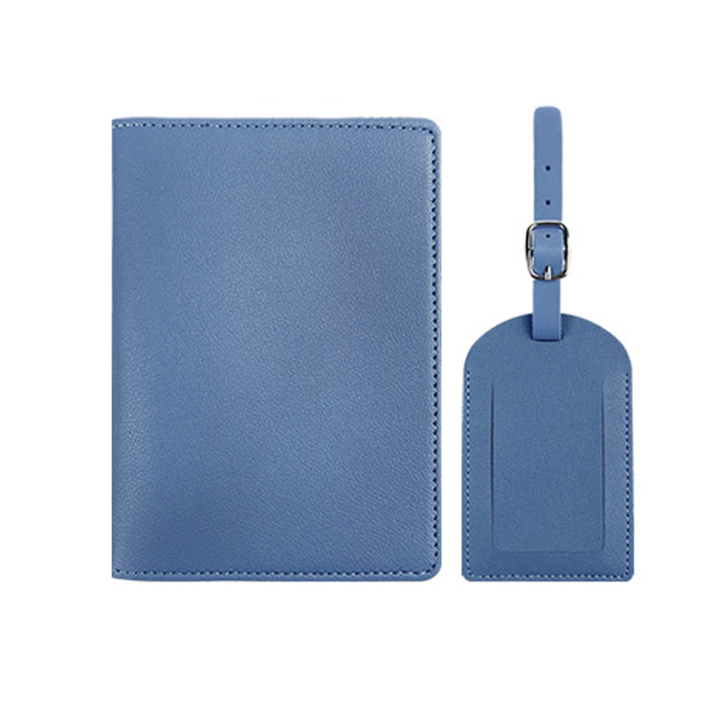 PU Leather Luggage Tag & Passport Cover Set
