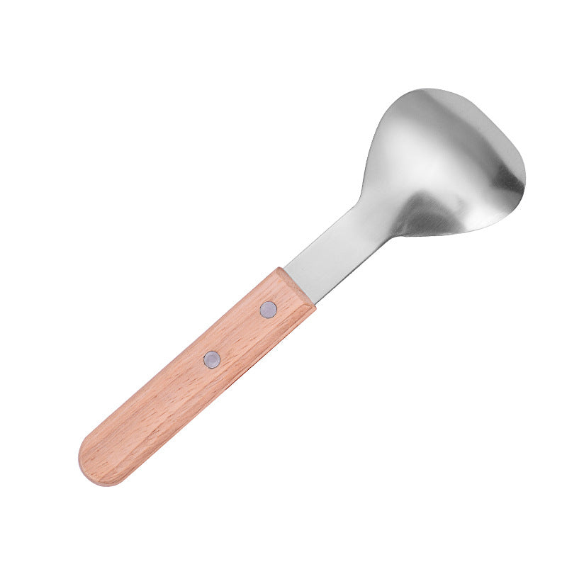 Stainless Steel Wooden Handle Ice Cream Scoop