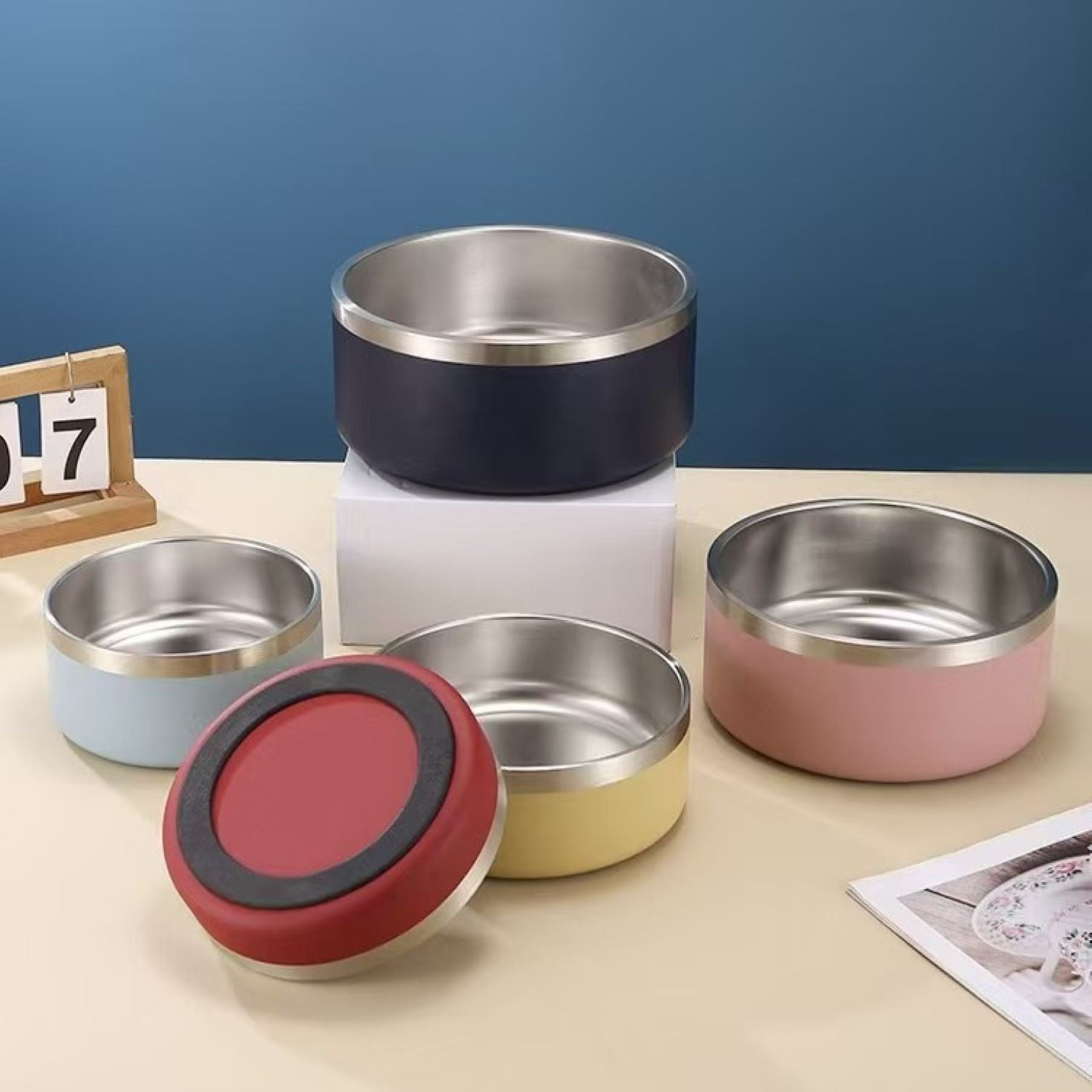 18 Oz Double - Layered Stainless Steel Pet Food Bowl