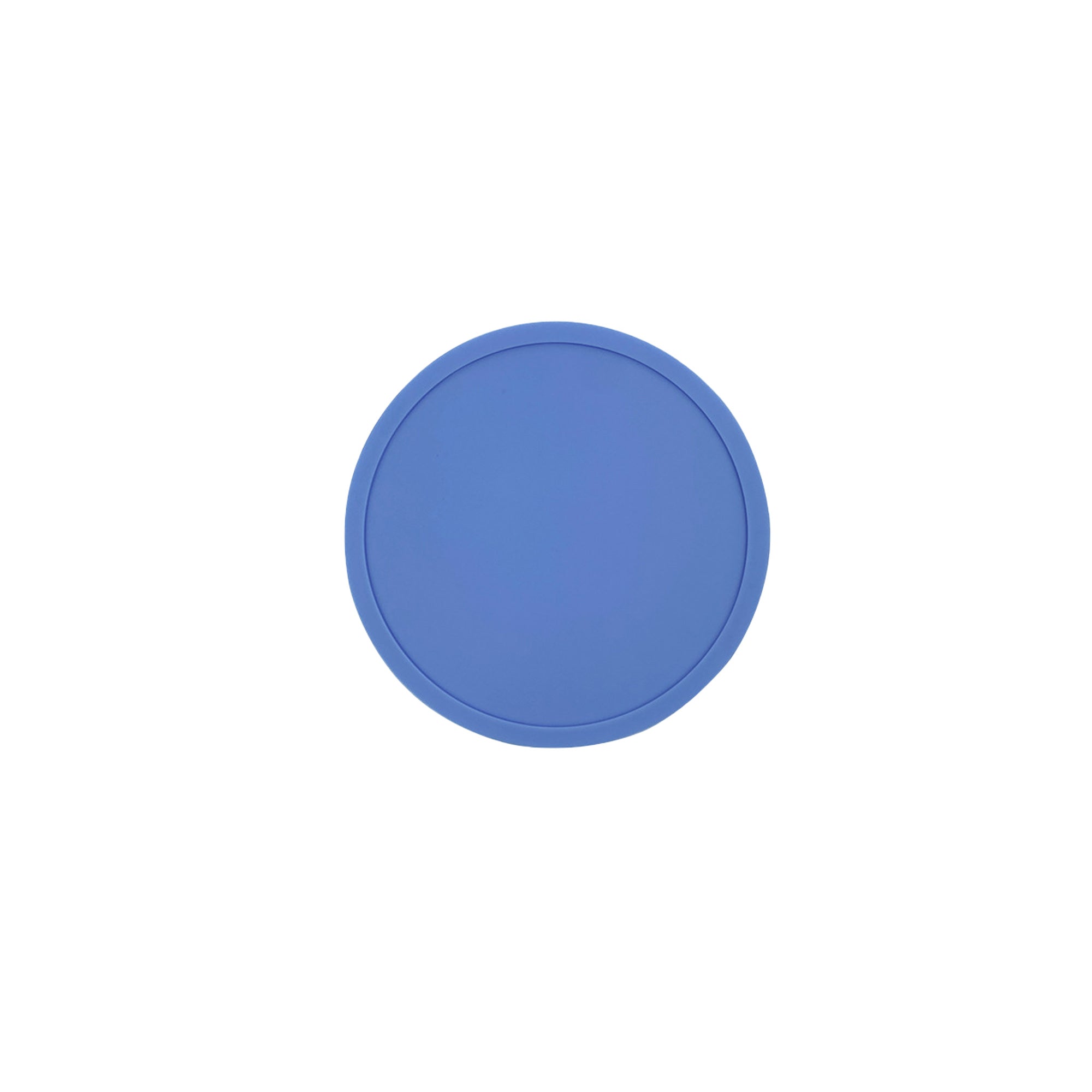 Round Silicone Coaster with Spill-Proof Ring