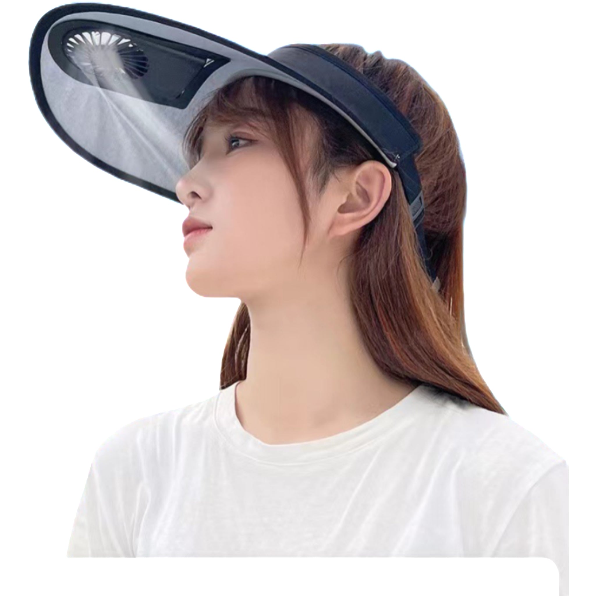 Sun Hat with Built-in Cooling Fan