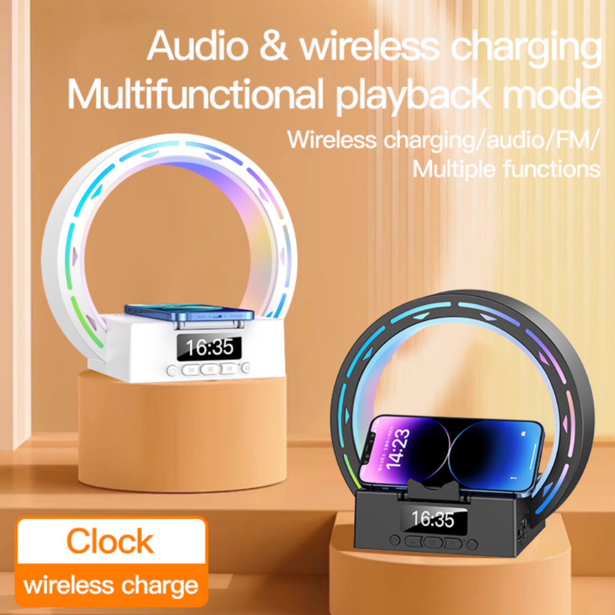 Bedside Lamp Speaker Wireless Charging Bluetooth Mood Gift
