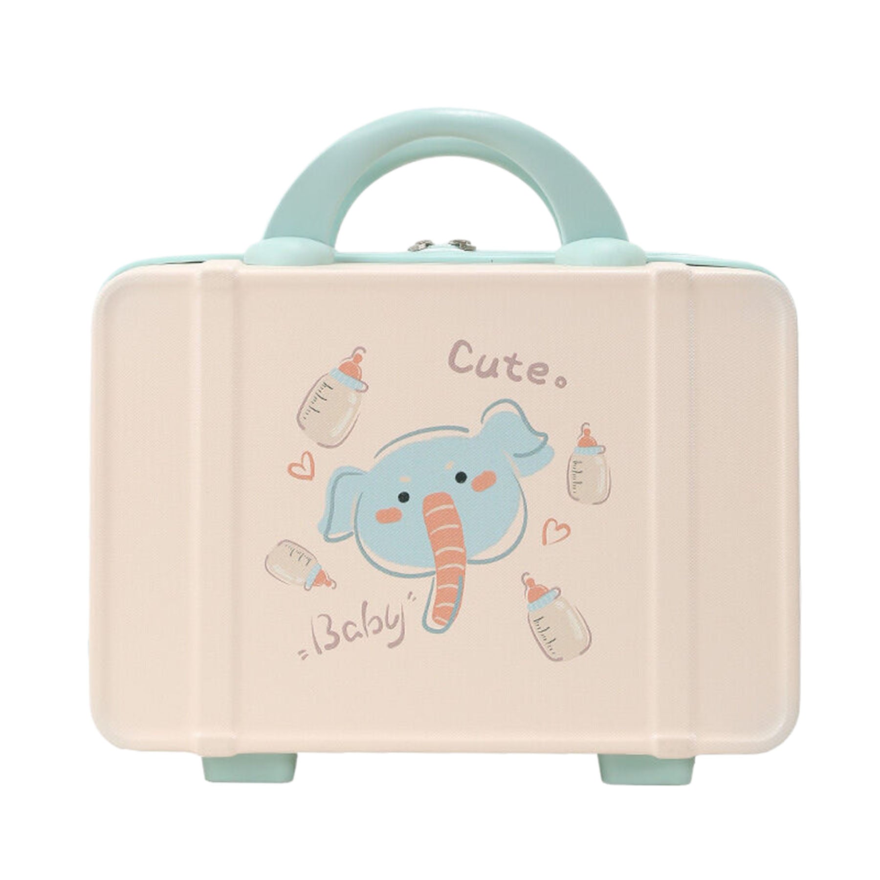 14" ABS PC Travel Toiletry Bag Organizer Cosmetic Suitcase
