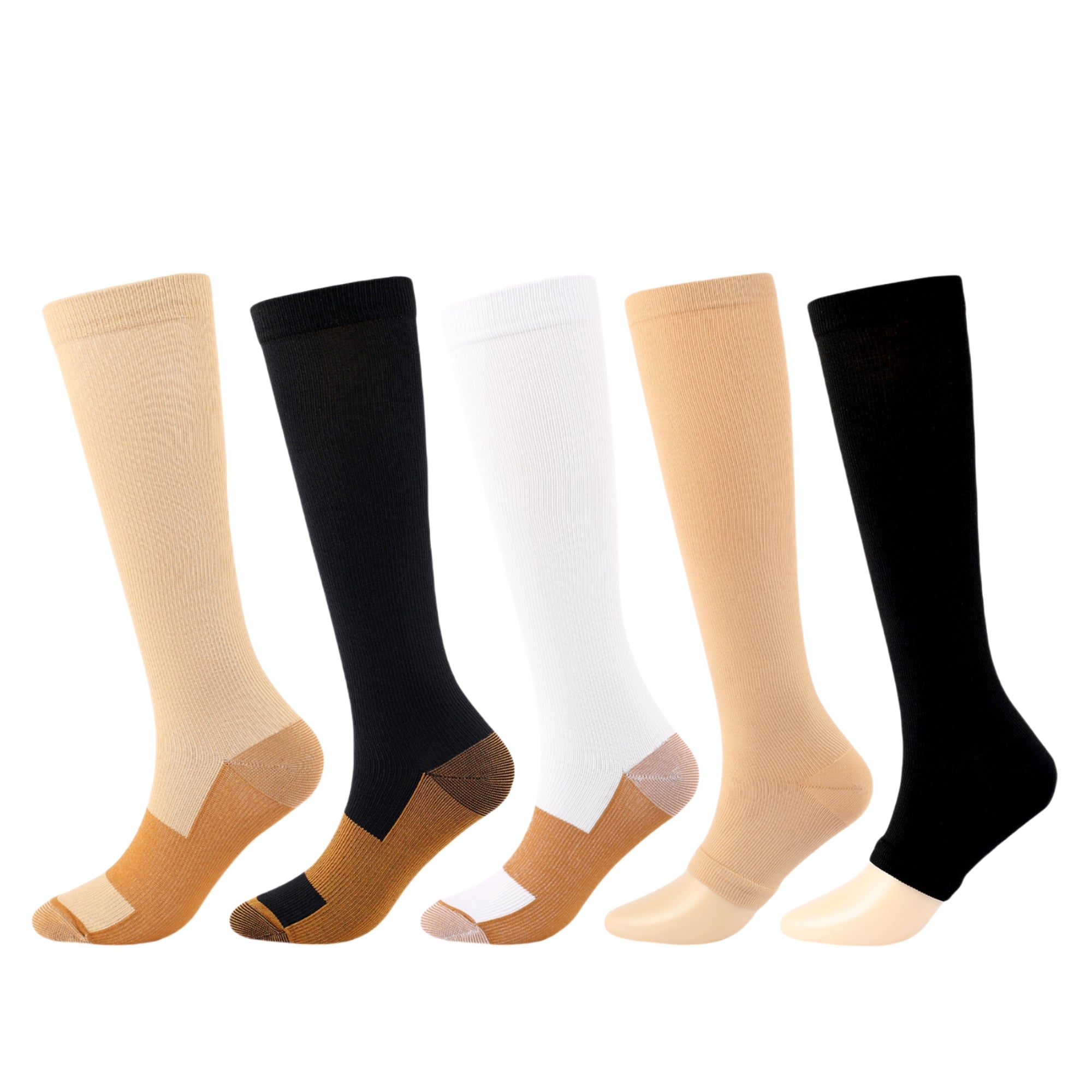 Copper Nylon High Elasticity Long Tube Compression Socks