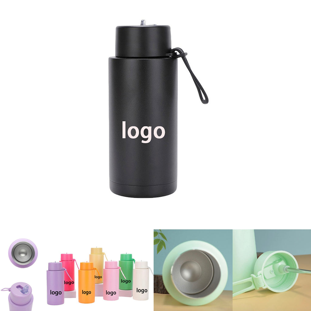 Stainless Steel Handle Straw Cup Thermos Cup