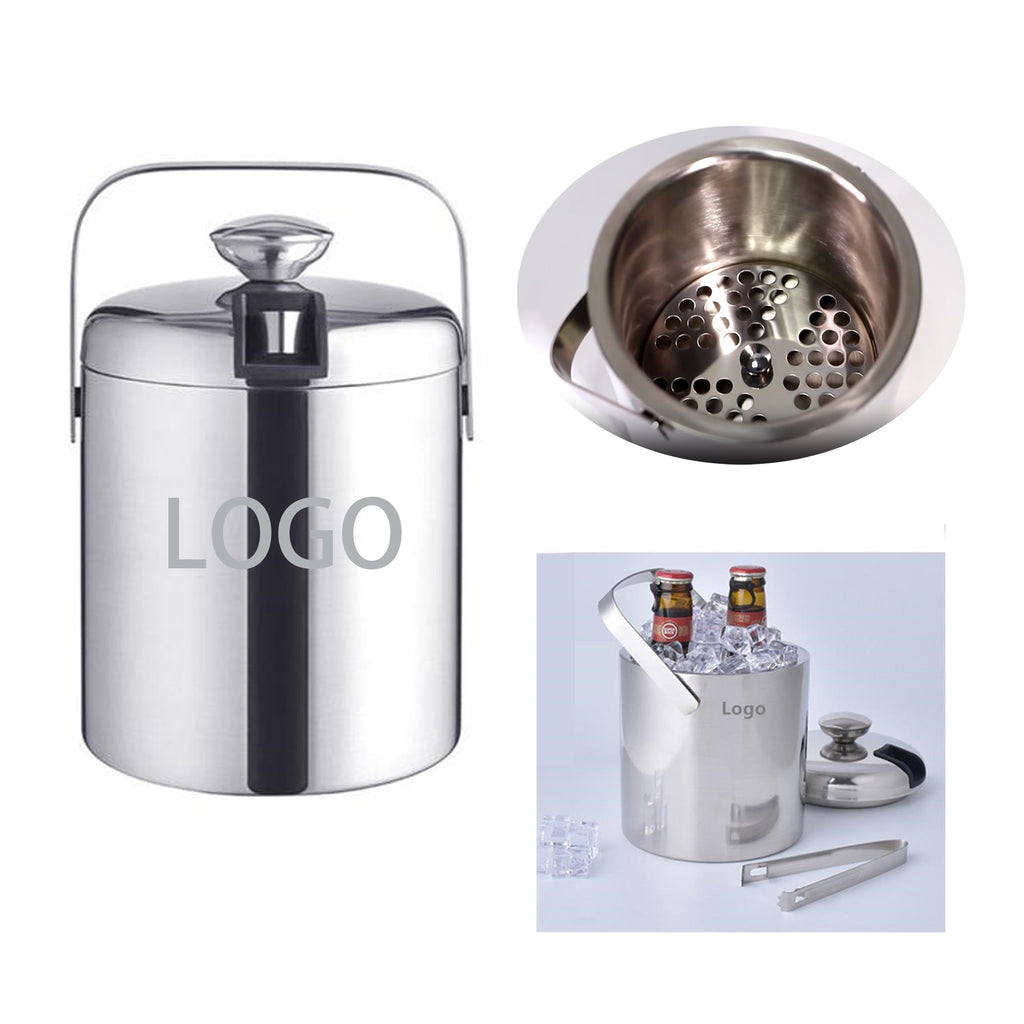 Double-Wall Stainless Steel Insulated Ice Bucket