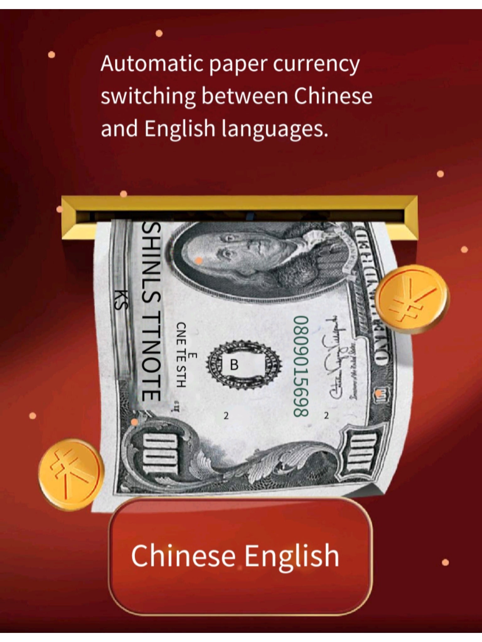 Creative Password Enabled Automatic Money Rolling Atm