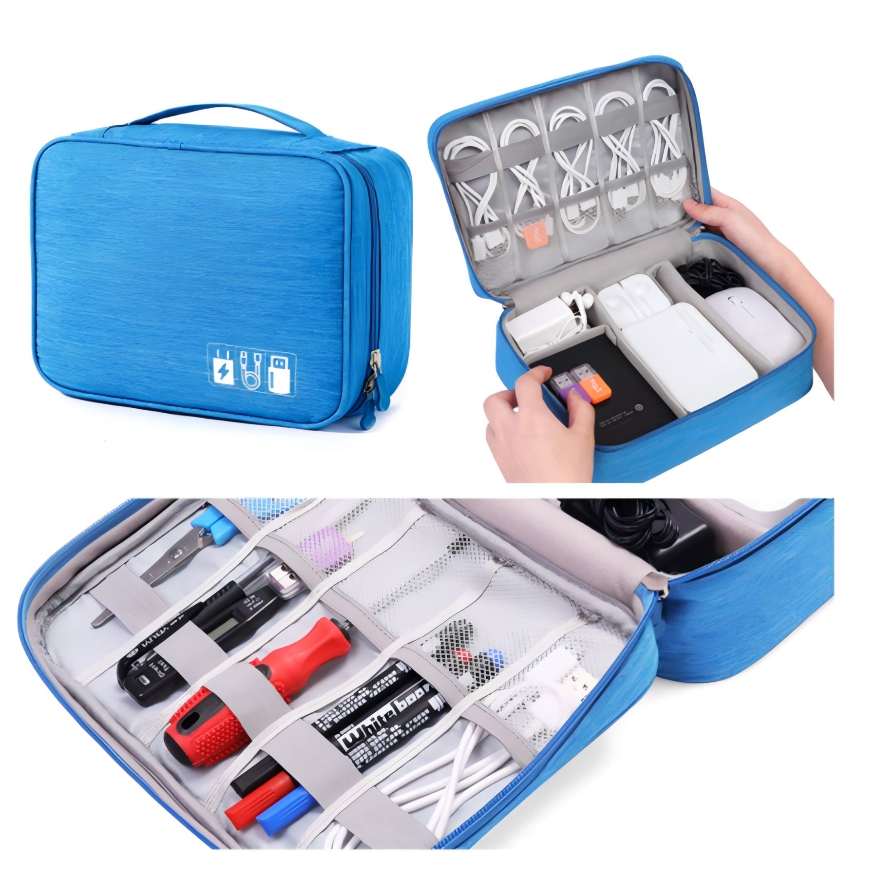 Double Layer Travel Gadget Organizer