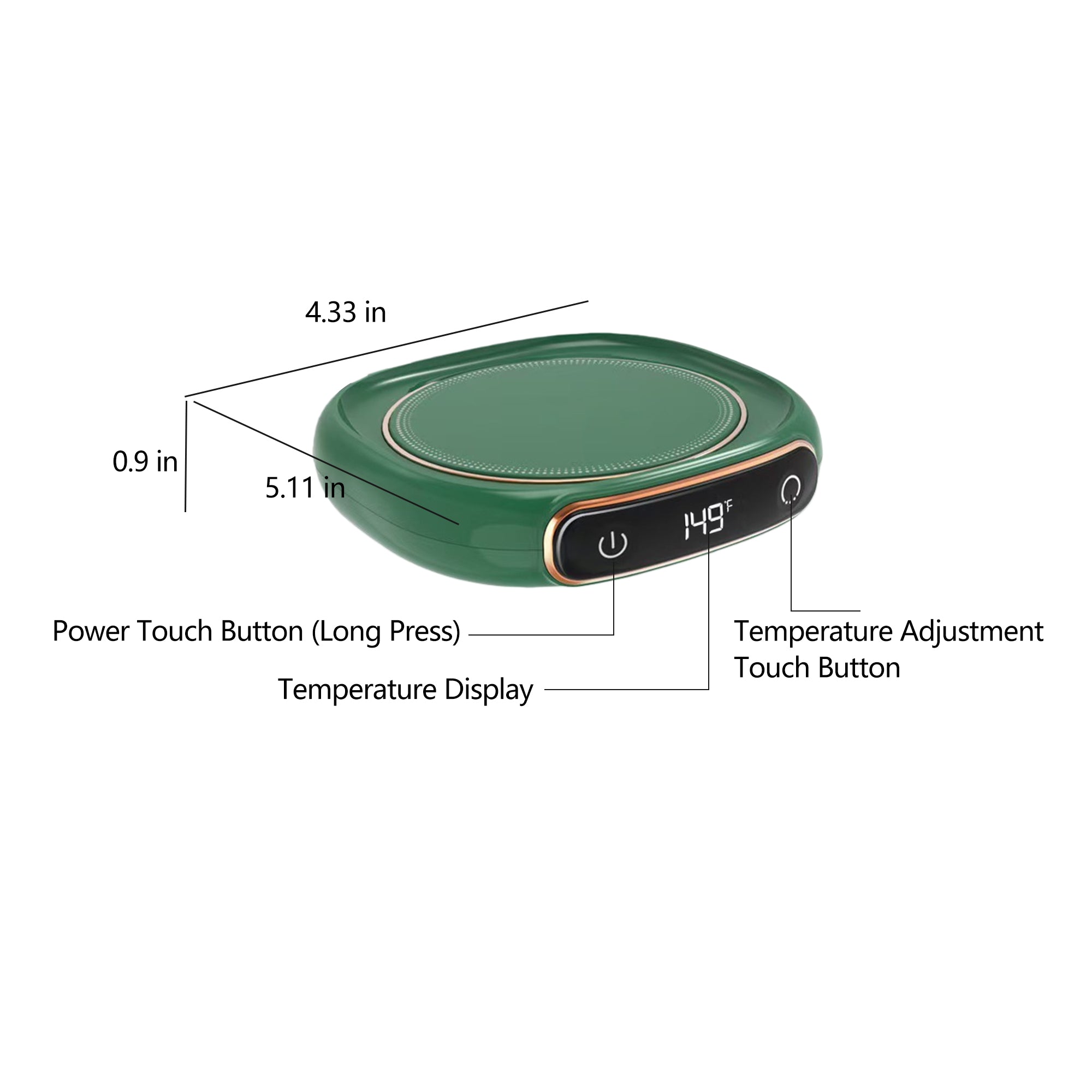 Coffee Mug Warmer For Desk With Auto Shut Off 3 Temp Setting