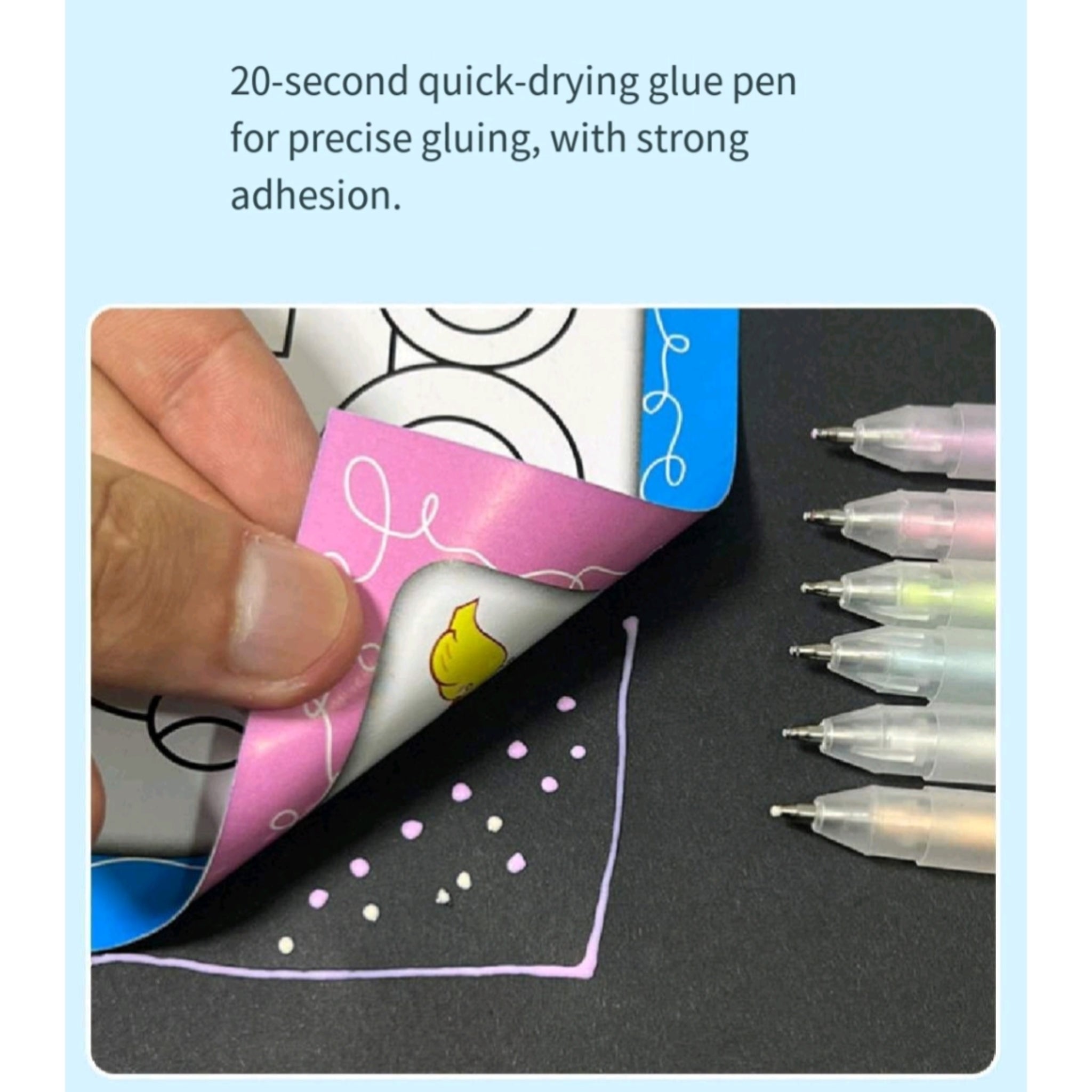 Cap Glue Pen Quick Pastel Craft Student Safe