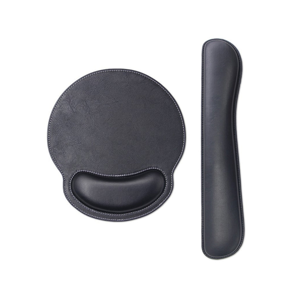 Leather Wrist Rest Mouse Pad With Hand Support