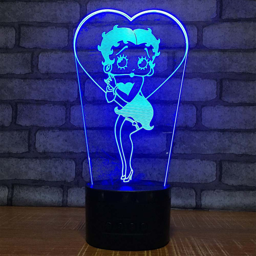 Customizable Pattern 3D Acrylic Night Light With Bluetooth Speaker