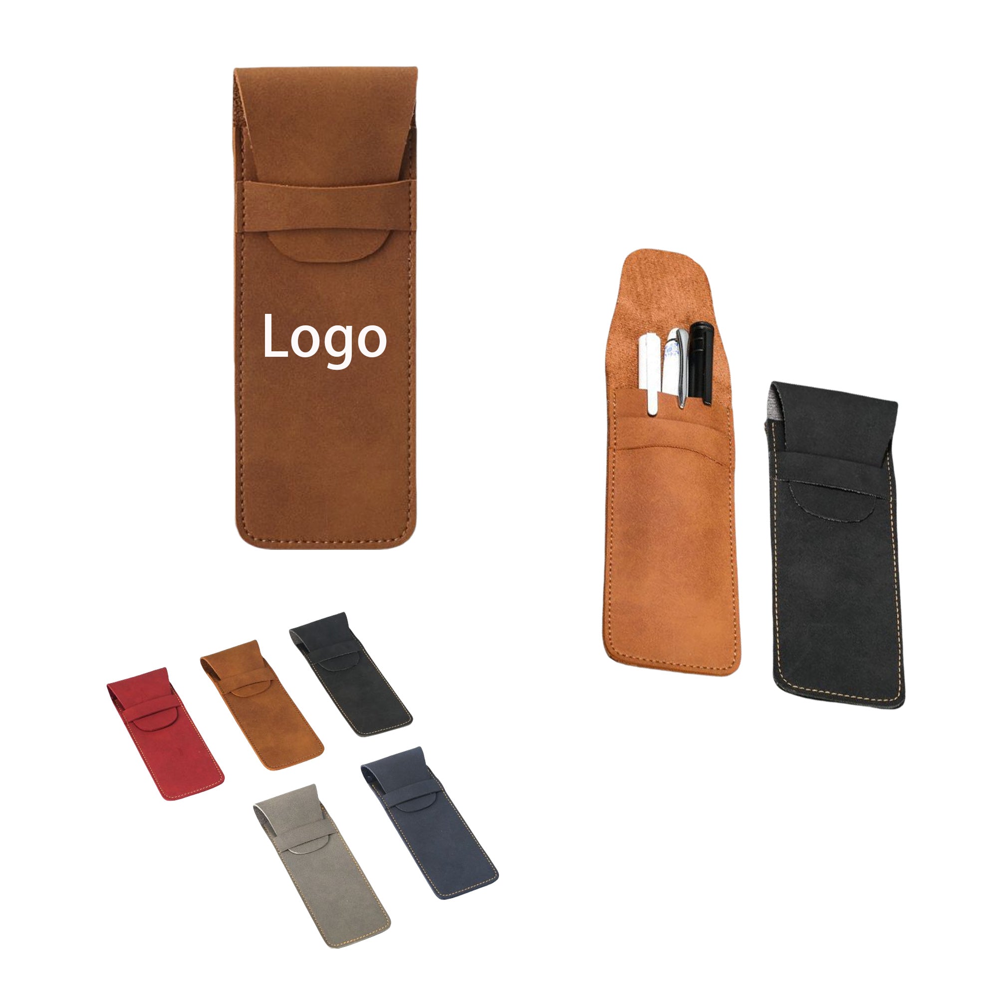 Premium Business 2-Pack Leatherette Pen Case