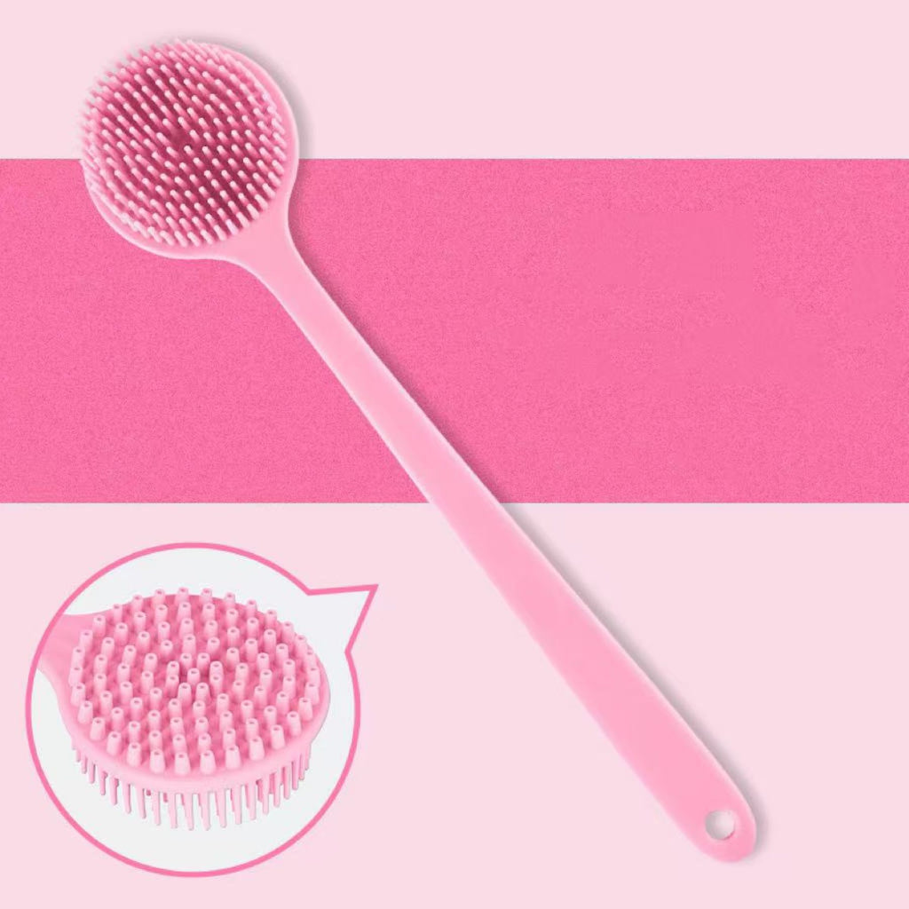 Long-Handled Silicone Shower Brush