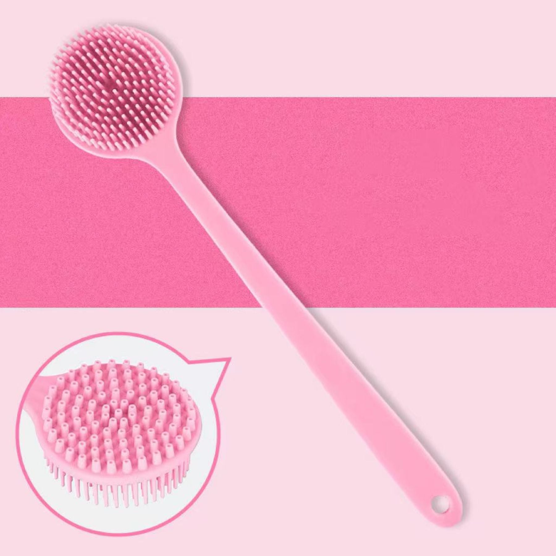 Long-Handled Silicone Shower Brush