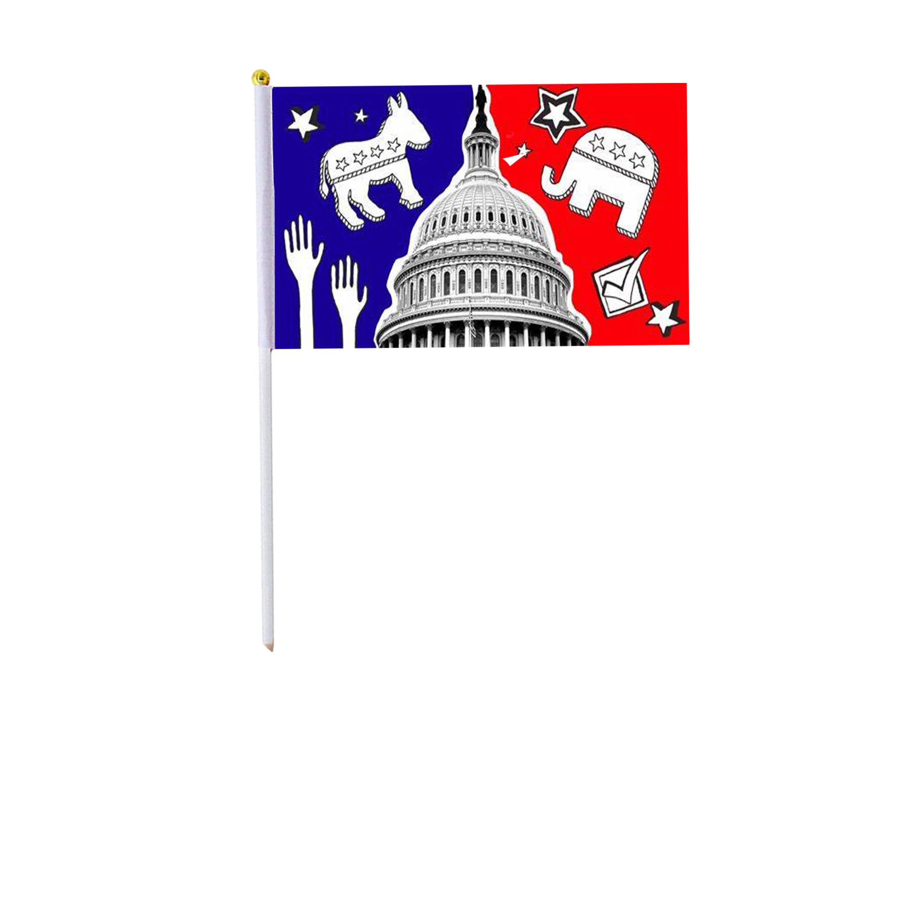 Custom Hand Held Stick Flags