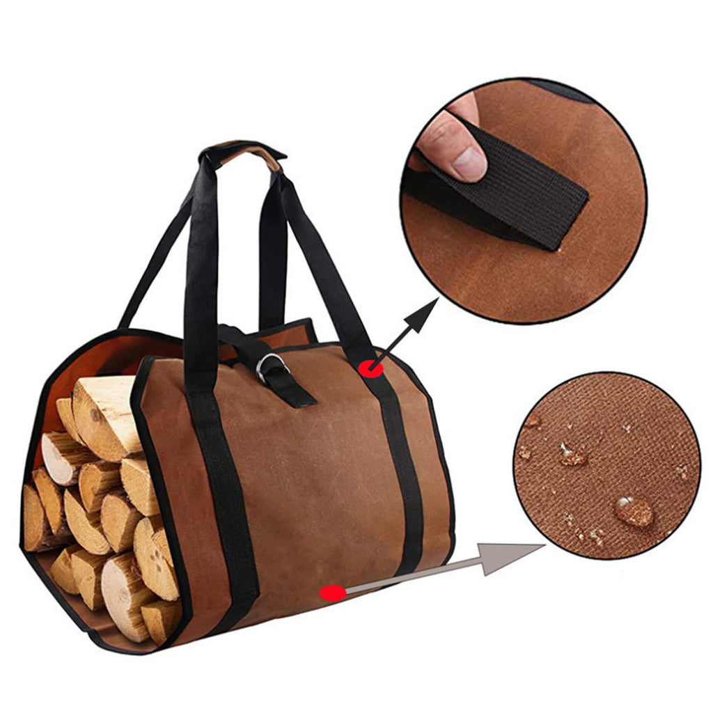Outdoor Firewood Tote Durable Logging Bag