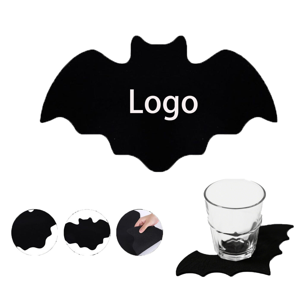 Halloween Bat Shaped Felt Cup Mat